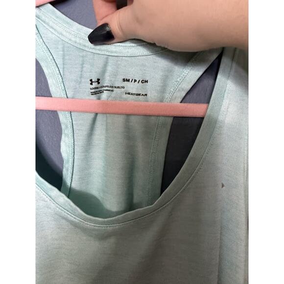 Under Armour Heat Gear Women's Tank Top Size Small Light Blue Gym Lightweight - Picture 4 of 6